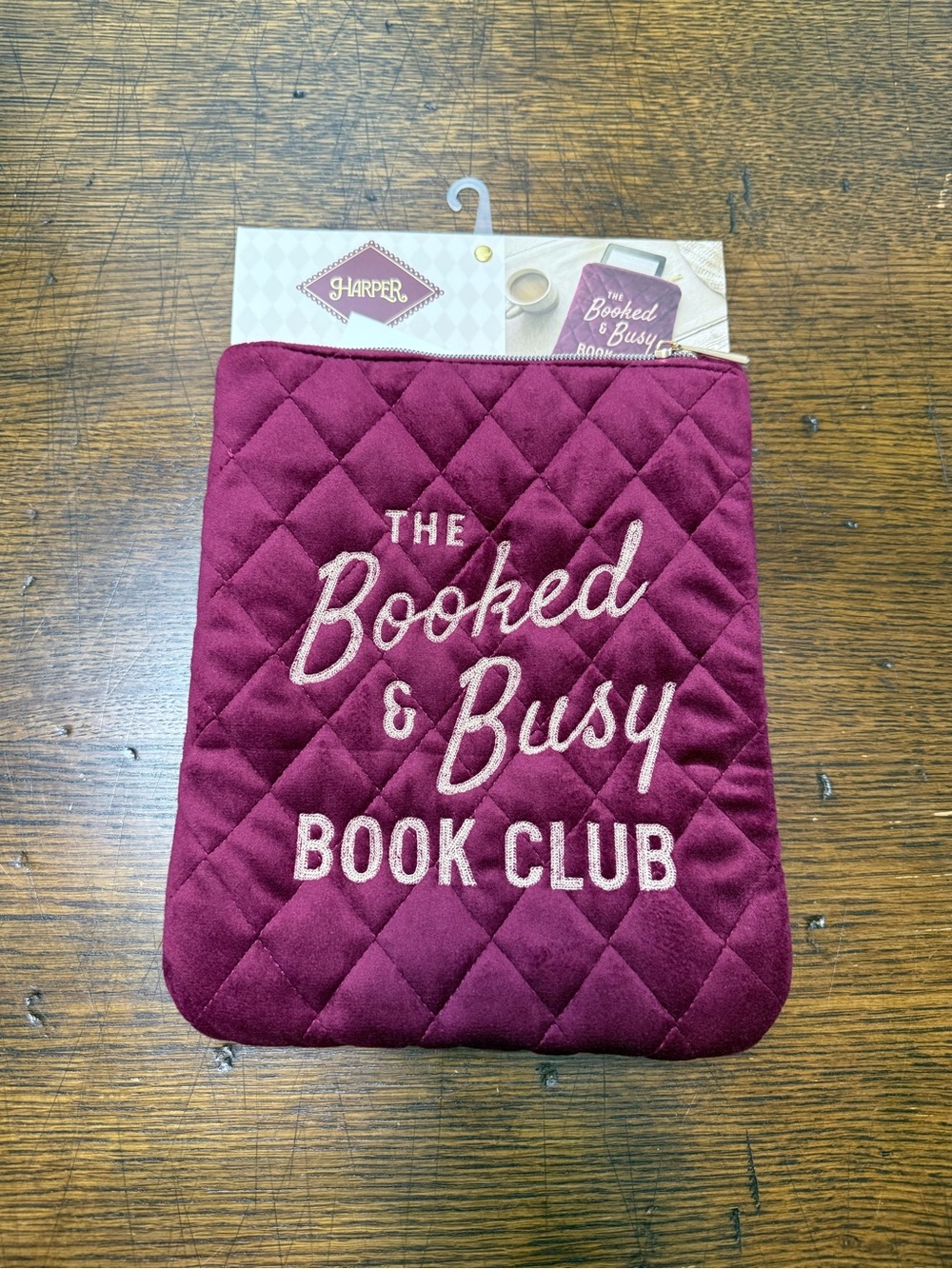 Harper E-Reader "Booked & Busy Book Club" Pouch | NWT